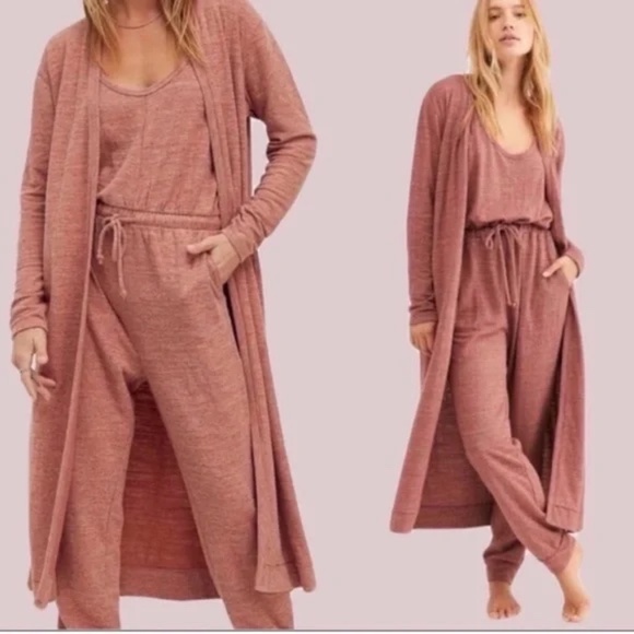 Free People Pants - Free People Dusty Rose Jumpsuit (No Cardigan)